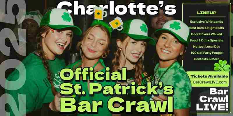 2025 Official Charlotte St Patricks Day Bar Crawl 2 Dates By Bar Crawl LIVE in Charlotte on 14 March 2025