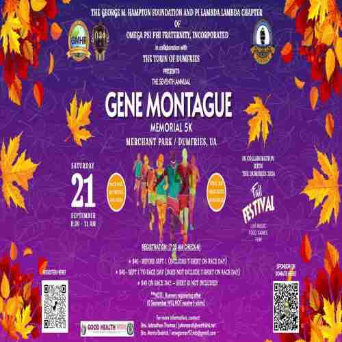 7th Annual Gene Montague Memorial 5K in Dumfries on 21 Sep