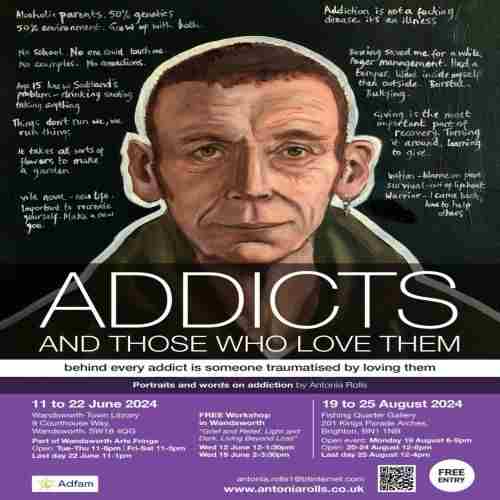 Addicts And Those Who Love Them, portraits and words from addiction in Brighton on 20 Aug