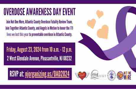 Overdose Awareness Day in Atlantic County in New Jersey on 23 Aug