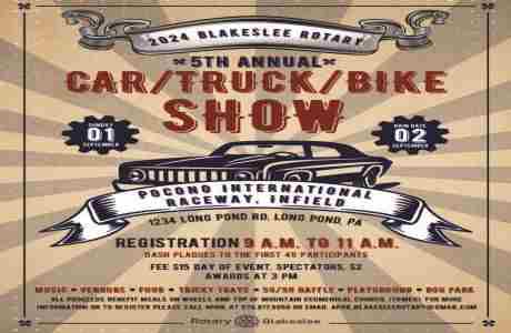 Blakeslee Rotary 5 Annual Car/Bike/Truck Show in Long Pond on 1 Sep