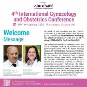 4th International Gynecology and Obstetrics Conference in Abu Dhabi on 18 Jan