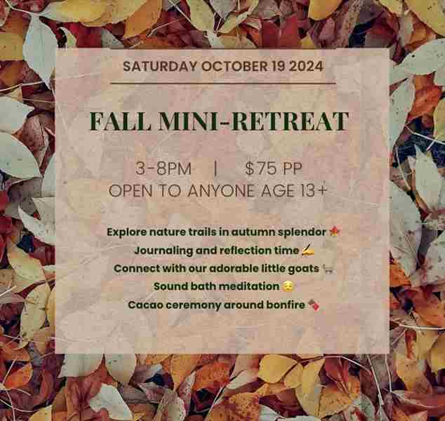 Autumn Nature Mini Retreat at a Getaway in Medina County in Seville on 19 Oct