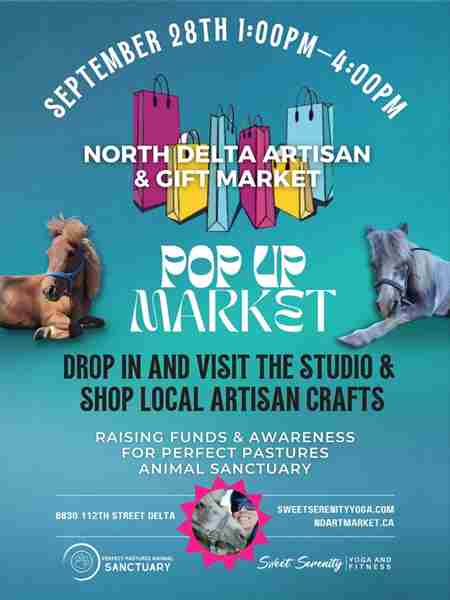 Pop-up Market - Shop and Hearts for Hooves Charity Fundraiser - Sept 28 - 8330 112St., Delta in Delta on 28 Sep