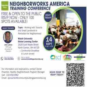 NeighborWorks America Training Conference 9/14/24 in North Canton on 14 Sep