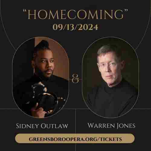 “A Homecoming Benefit Concert” with Sidney Outlaw and Warren Jones in Greensboro on 13 Sep