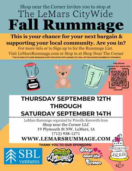 LeMars City Wide Fall Rummage in Le Mars on 12 Sep