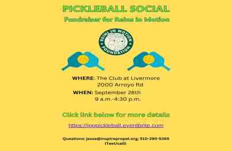 Pickleball Social Fundraiser for Reins in Motion in Livermore on 28 Sep