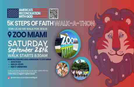 America's Reconciliation with God 5K Steps of Faith Walk-A-Thon in Miami on 28 Sep