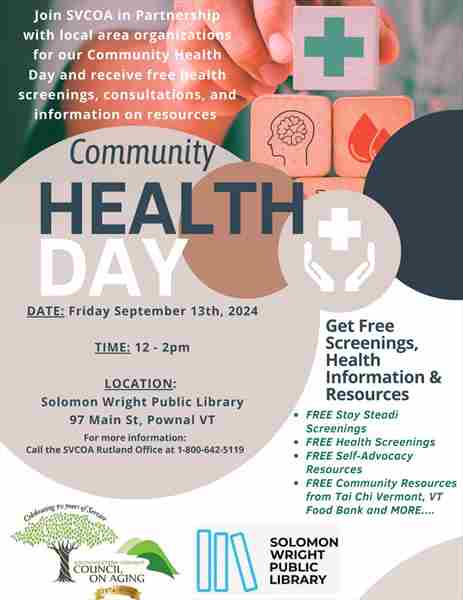 SVCOA Community Health Day in Pownal in Pownal on 13 Sep