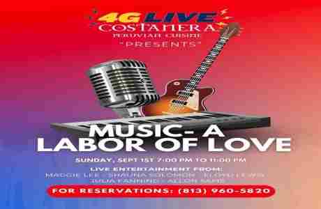 4G LIVE and Costanera Peruvian Cuisine Present the "LABOR DAY WEEKEND OF MUSIC AND FUN" in Tampa on 01 September 2024