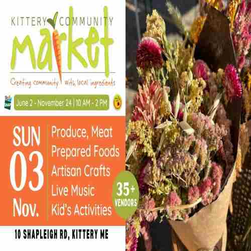 Kittery Community Market | Sunday, Nov 3 | 10-2 PM in Kittery on 3 Nov