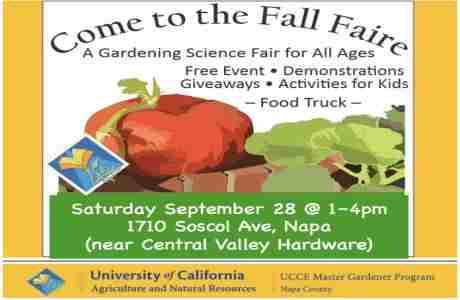 4th Annual UC Master Gardeners Fall Faire! in Napa on 28 Sep