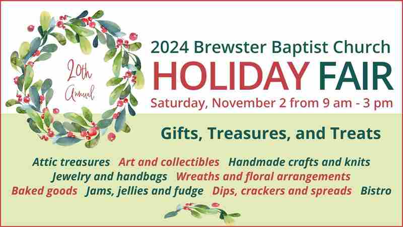 Brewster Baptist Church Holiday Fair in Brewster on 2 Nov