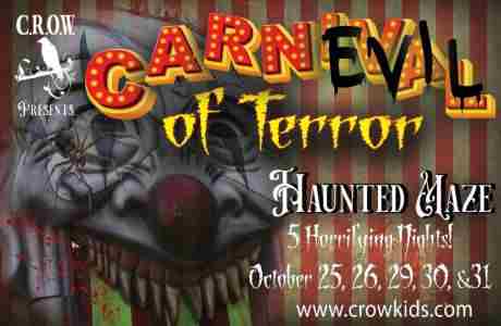 C.R.O.W. presents "Carn-EVIL of Terror" Haunted Maze in Florence on 25 Oct