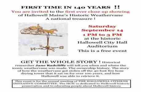 All about Hallowell Maine's Historic Fire Station Weathervane. For 140 years, a national treasure. in Hallowell on 14 Sep