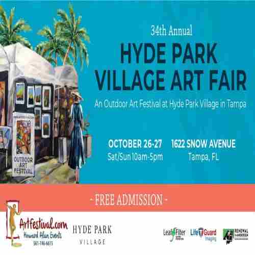 34th Annual Hyde Park Village Art Fair in Tampa on 26 Oct