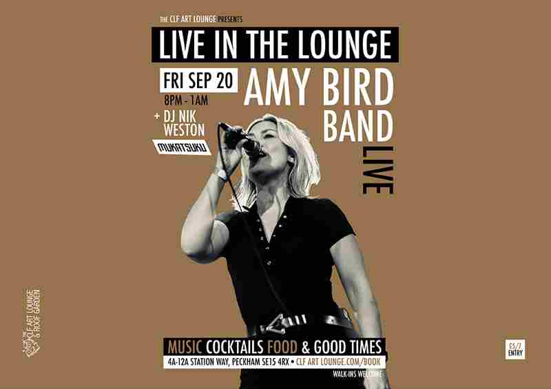 Amy Bird Band Live In The Lounge + DJ Nik Weston in London on 20 Sep