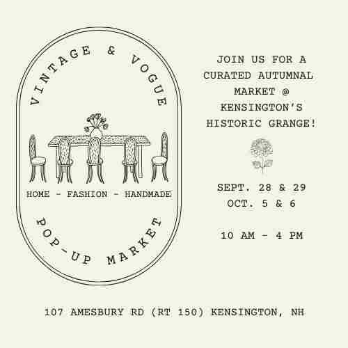 Vintage and Vogue Pop-Up Market in Kensington on 28 Sep