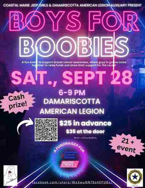 Boys for Boobies in Damariscotta on 28 Sep