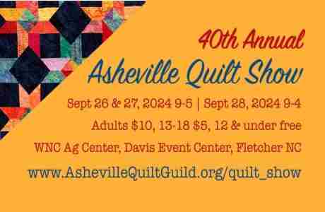 40th Annual Asheville Quilt Show - Celebrating Our Ruby Jubilee in Fletcher on 26 September 2024