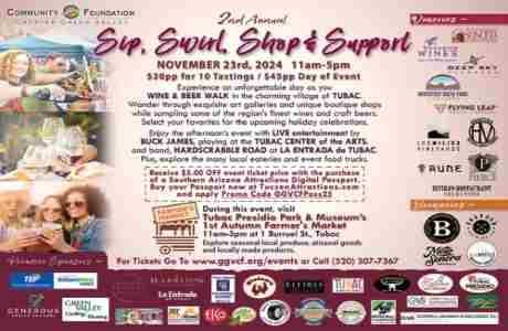 Sip, Swirl, Shop and Support, Wine and Beer Tasting in Tubac on November 23, 2024 in Tubac on 23 Nov