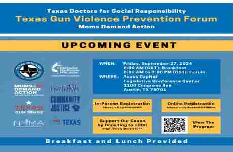 Texas Gun Violence Prevention Forum in Austin on 27 Sep