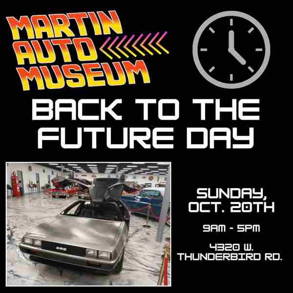 Back to the Future Day at Martin Auto Museum in Glendale on 20 October 2024