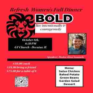 BOLD! Refresh Women's Fall Dinner in Decatur on 8 Oct