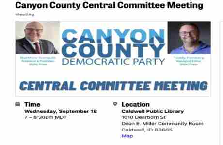 Canyon County Democrats Speaker Series in Caldwell on 18 Sep