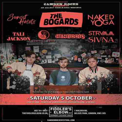 Camden Rocks All Dayer - THE BOGARDS and more at Fiddler's Elbow in London on 5 Oct