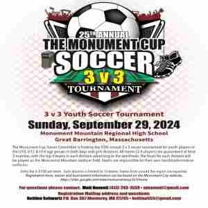 Monument Cup 3 v 3 Youth Soccer Tournament in Great Barrington on 29 Sep