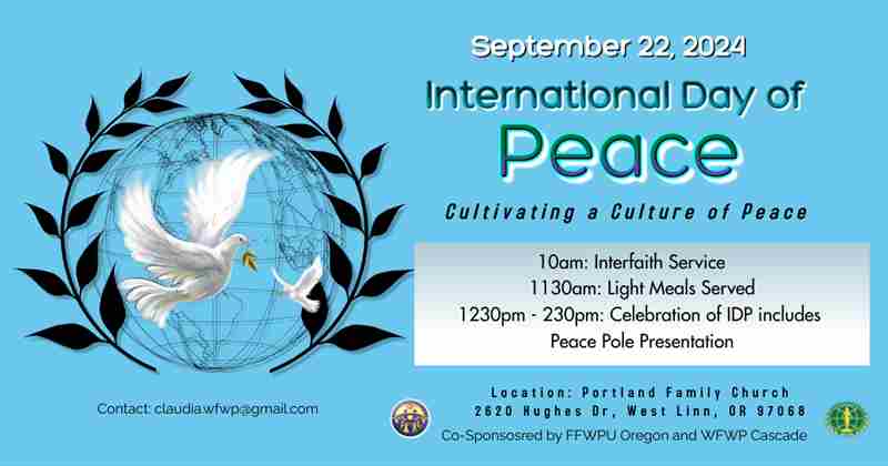 International Day of Peace Celebration in West Linn on 22 Sep