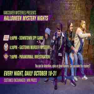 Halloween Mystery Nights Games in Vancouver on 18 Oct