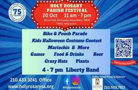 Holy Rosary Parish Festival Oct. 20th 11 am - 7 pm in San Antonio on 20 Oct