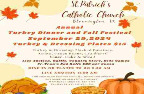 St. Patrick's Annual Turkey Dinner and Fall Festival in Bloomington on 29 Sep