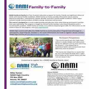 NAMI Family-to-Family Education Program in NC on 5 Oct