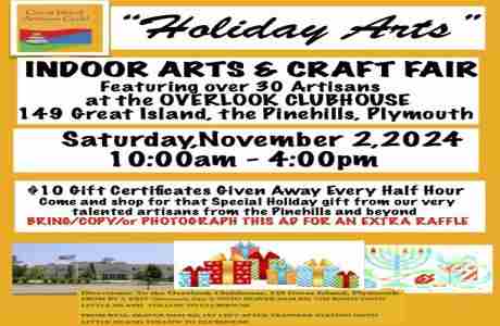 Great Island Artisans Guild "Holiday Arts" Fine Arts and Craft Fair,Plymouth, Sat. Nov.2,2024 10-4 in Plymouth on 2 Nov