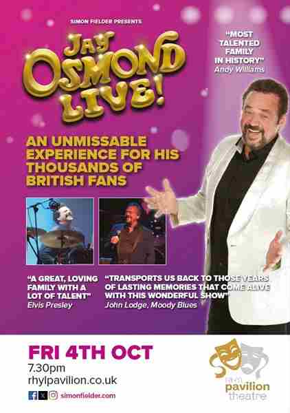 Jay Osmond Live! in Rhyl on 4 Oct