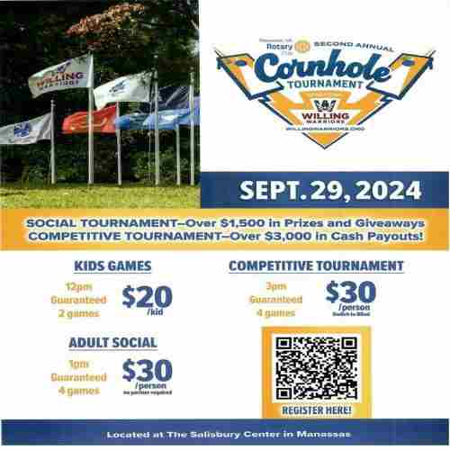 Manassas Rotary Club- 2ND Annual Cornhole Tournament in Manassas on 29 Sep