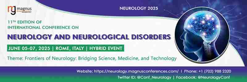 11th Edition of International Conference on Neurology and Neurological Disorders in Roma on 5 Jun