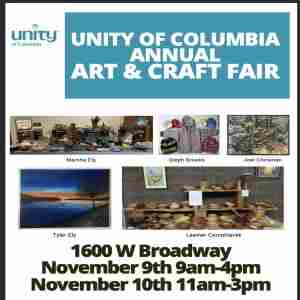 Arts and Crafts Fair - Unity of Columbia in Columbia on 9 Nov