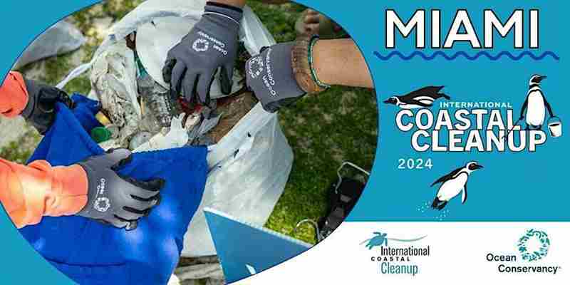 International Coastal Cleanup at Bill Baggs State Park in Key Biscayne on 29 September 2024