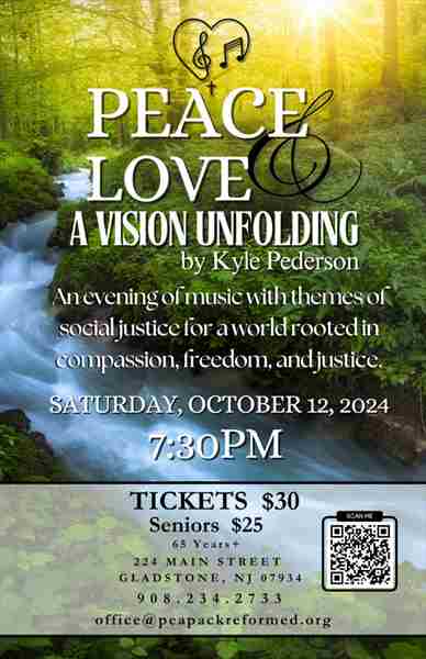 Peace and Love Concert in Peapack and Gladstone on 12 Oct