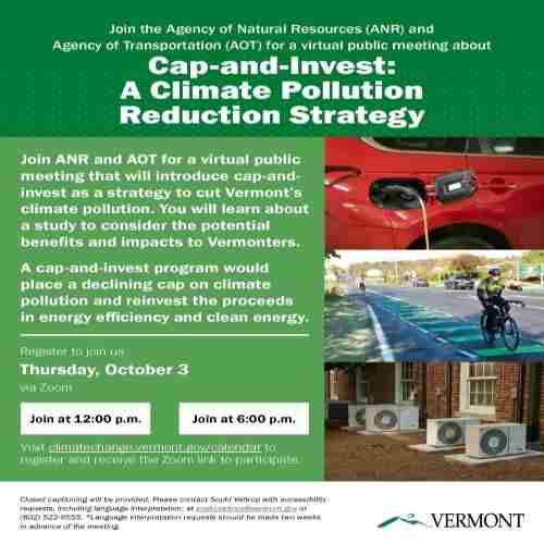 Cap-and-Invest: A Climate Pollution Reduction Strategy in Montpelier on 3 Oct