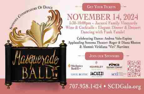 Enchanted Masquerade Ball: A Gala Benefiting the Sonoma Conservatory of Dance in Sonoma on 14 Nov