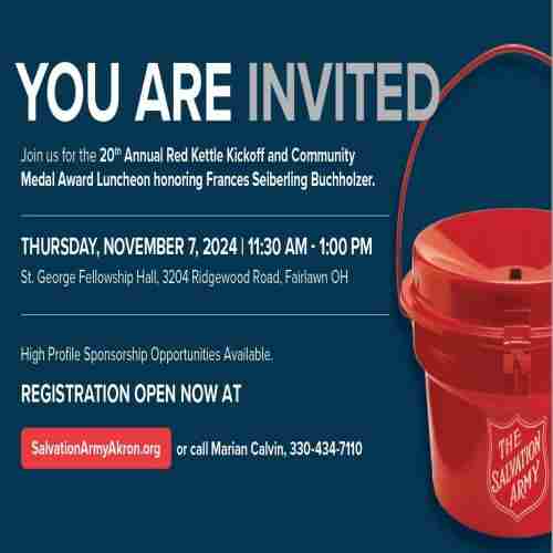 The Salvation Army's Community Medal Award Luncheon and Red Kettle Kickoff in Fairlawn on 07 November 2024