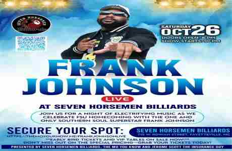 Frank Johnson Live at Seven Horsemen Billiards in North Carolina on 26 Oct