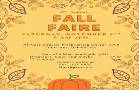 27th Annual Fall Faire in Bakersfield on 9 Nov