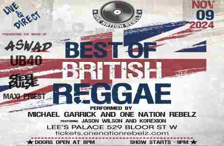 Best of British Reggae Live in Toronto on 09 November 2024